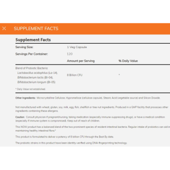 8 Bilion Acidophilus & Bifidus 120vcaps