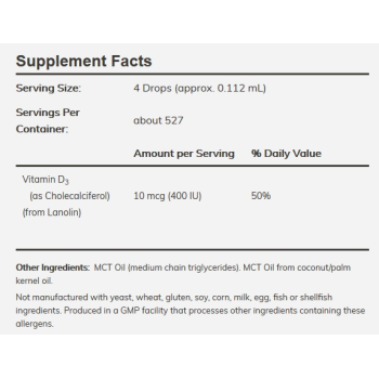 Witamina D3 w płynie 400 IU