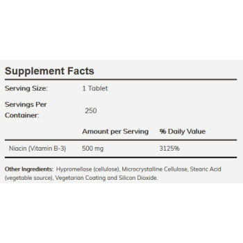 Niacin 500 mg (sustained release tablets)