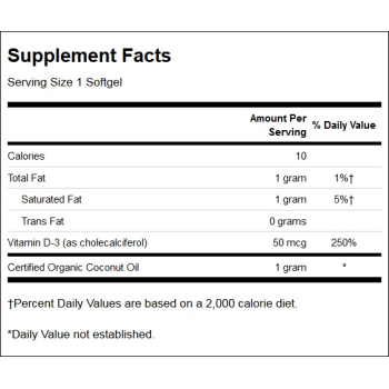 Vitamin D3 with Coconut Oil