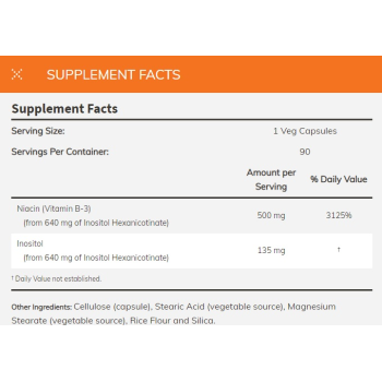 Niacyna (bez rumieńca) 500 mg 90 vc