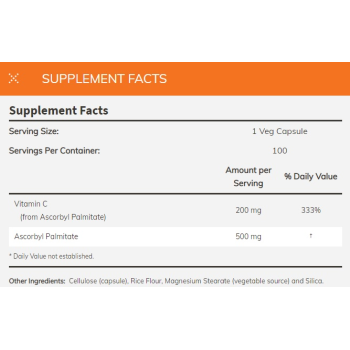 Ascorbyl Palmitate 500 mg 100 vc