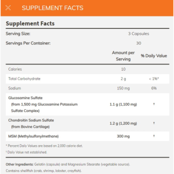 Glucosamine & Chondroitin with MSM 90 caps