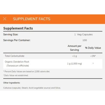 Dandelion Root 500 mg 100 vc