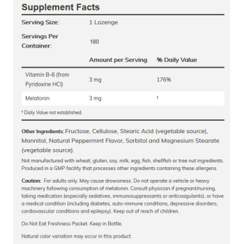 Melatonin 3 mg 180 loz.