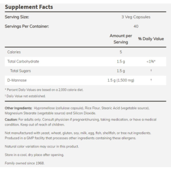 D-Mannose 500 mg 120 vcaps