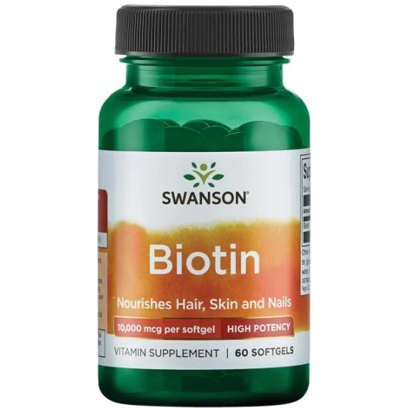 Swanson Biotin 10000 mcg 60 sgels