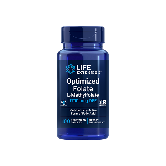 Life Extension L-Methylfolate 1700 mcg 100 vtabs