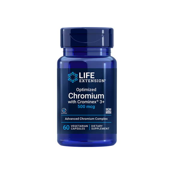 Life Extension Chromium 500 mcg z Crominex® 3+ 60 vcaps