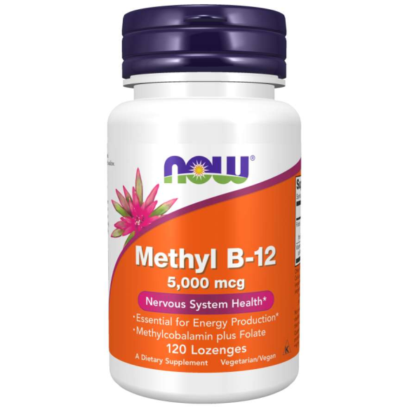 Now Foods Methylcobalamin Vitamin B-12 5000 mcg 60 loz.