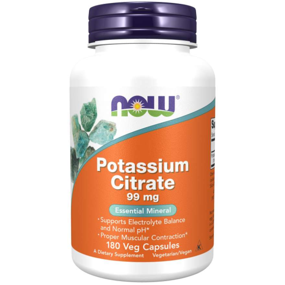 Now Foods Cytrynian Potasu 99 mg 180 kaps.