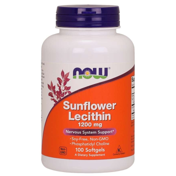 Now Foods Sunflower Lecithin 1200 mg 100 sgels