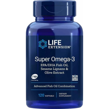 Life Extension Super Omega-3 with Sesame Lignans & Olive Extract 120 sgels