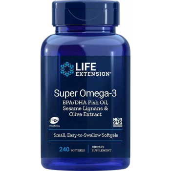 Life Extension Super Omega-3 z lignanami sezamowymi oraz ekstraktem z oliwy 240sgels