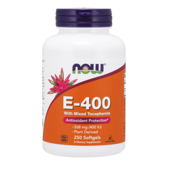 Now Foods E-400 with Mixed Tocopherols 250 sgels