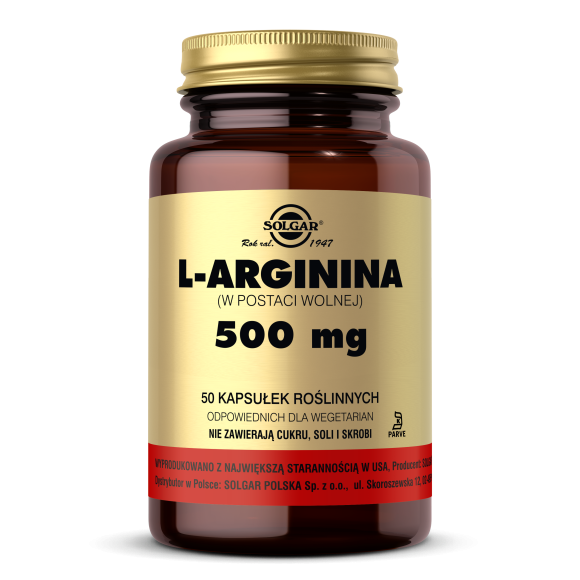 Solgar PL L-arginina 500 mg 50 kaps