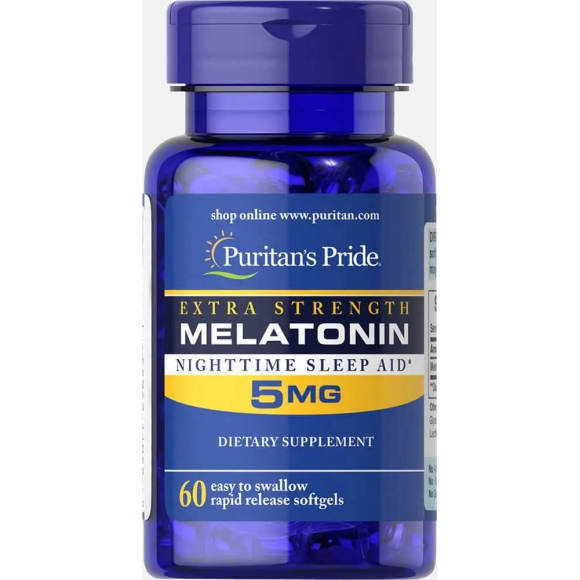 Puritan's Pride Melatonina 5 mg 60 kaps.