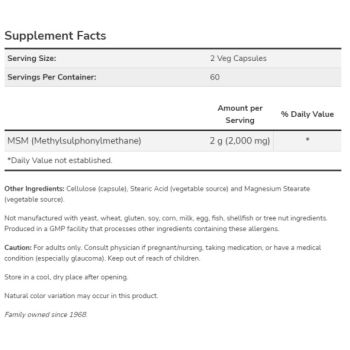 Now Foods MSM 1000 mg 120 vcaps