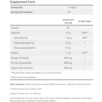 Now Foods Super Omega 3-6-9 1200 mg 90 sgels