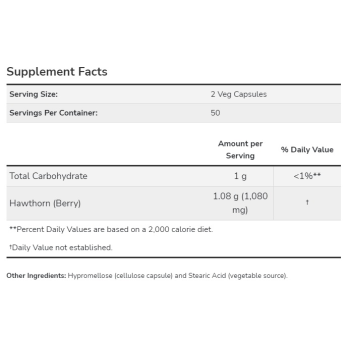 Now Foods Owoce Głogu (Hawthorn Berry Extract) 300 mg 90 vcaps