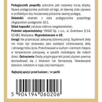 Yango Podagrycznik pospolity 90 kaps.