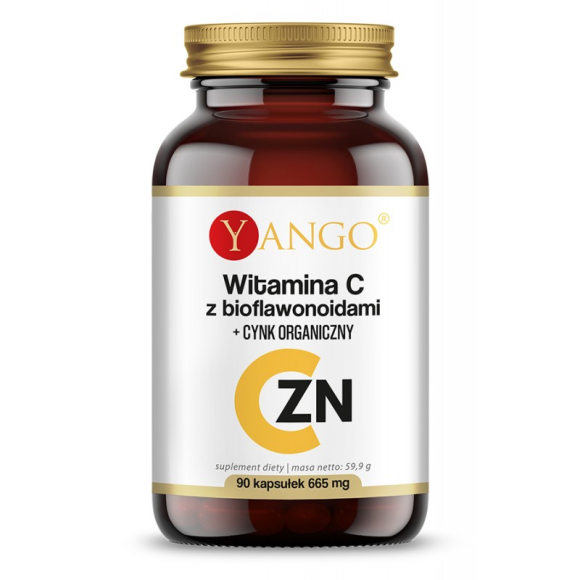 Yango Witamina C z bioflawonoidami + cynk 90 kaps.