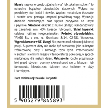 Yango Mumio (Shilajit) 90 caps