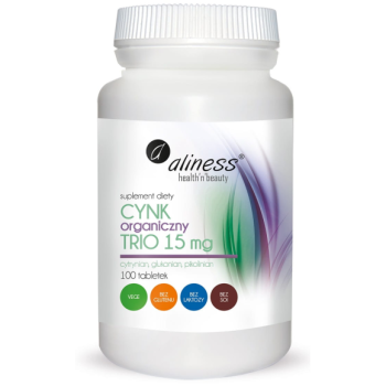 Aliness Cynk Organiczny Trio 15 mg 100 tab.