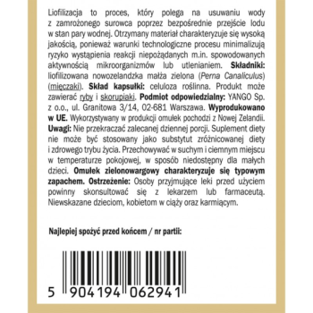 Yango Omułek zielonowargowy 90 kaps.