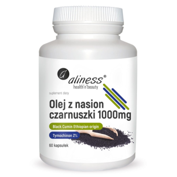 Aliness Olej z nasion czarnuszki 1000 mg 60 kaps.