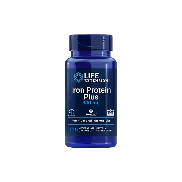 Life Extension Iron Protein Plus 300 mg 100 vcaps