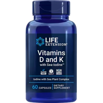 Life Extension Witamina D i K z jodem 60 kaps