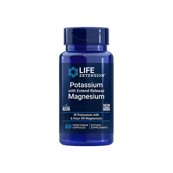 Life Extension Potassium with Extend-Release Magnesium 60 vcaps