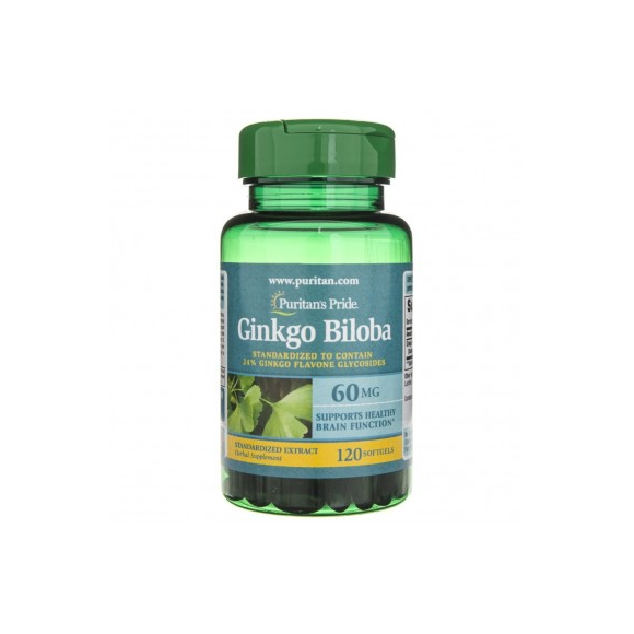 Puritan's Pride Ginkgo Biloba (standaryzowana) 120 mg 100 kapsułek