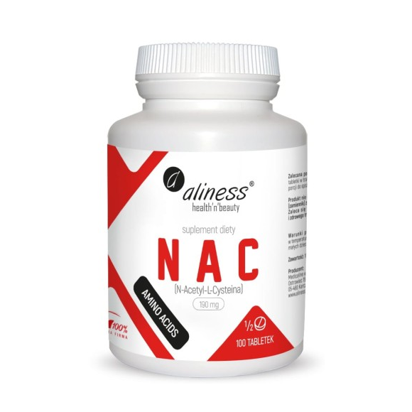 Aliness NAC N-Acetyl L-Cysteina 490 mg 100 kaps.