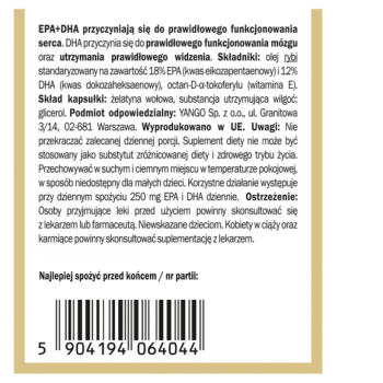 Yango Omega 3 1000mg 60 kaps.