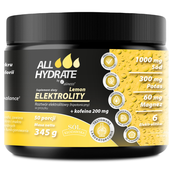 Aliness ALLHydrate Electrolytes Lemon + Caffeine 345g