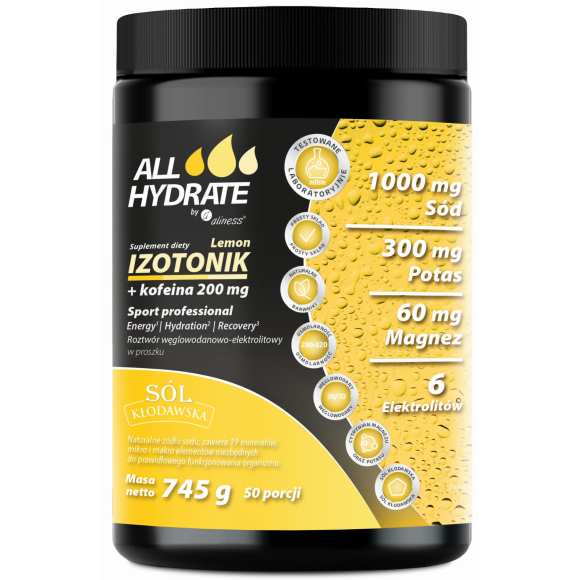 Aliness ALLHydrate Isotonic Lemon + Caffeine 745g