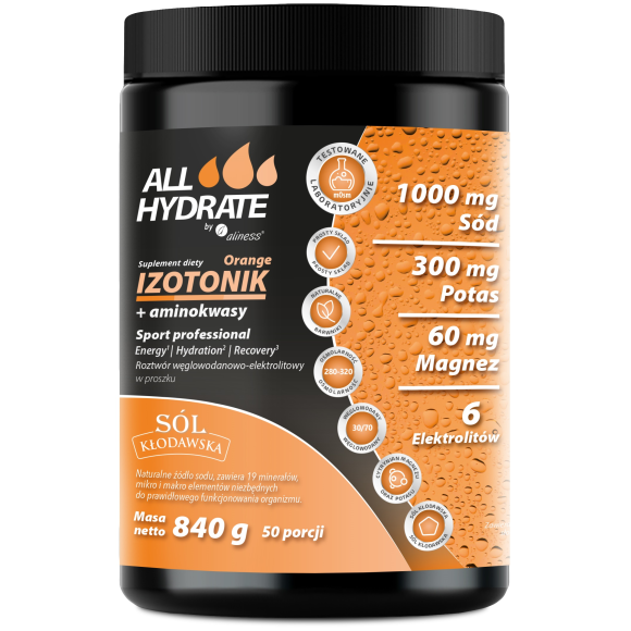 Aliness ALLHydrate, Isotonic Orange + amino acids 840g