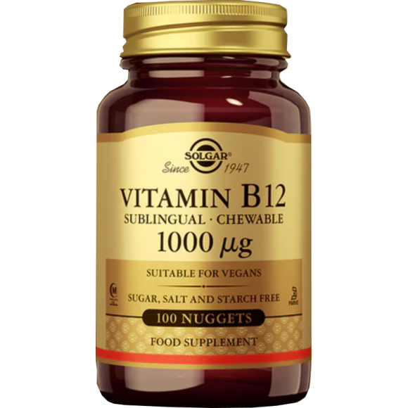 Solgar Vitamin B-12 (cyanocobalamin) 1000 mcg 100 nug.