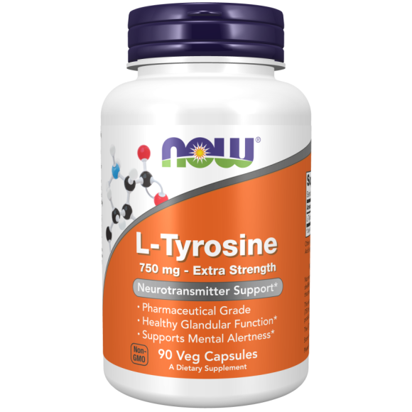 Now Foods L-Tyrozyna 750 mg 90 vcaps