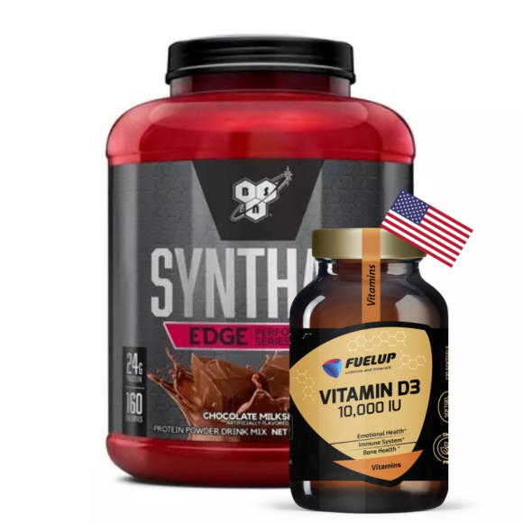 BSN Syntha 6 Edge 1,8 kg + Fuel Up Vitamin D3 10000 IU 120 sgels