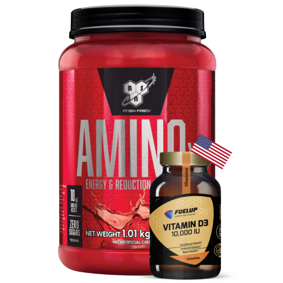 BSN Amino X 1010 g + Fuel Up Vitamin D3 10000 IU 120 sgels