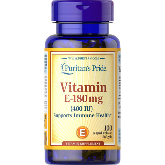 Puritan's Pride Vitamin E 180 mg (400 IU) 100 sgels