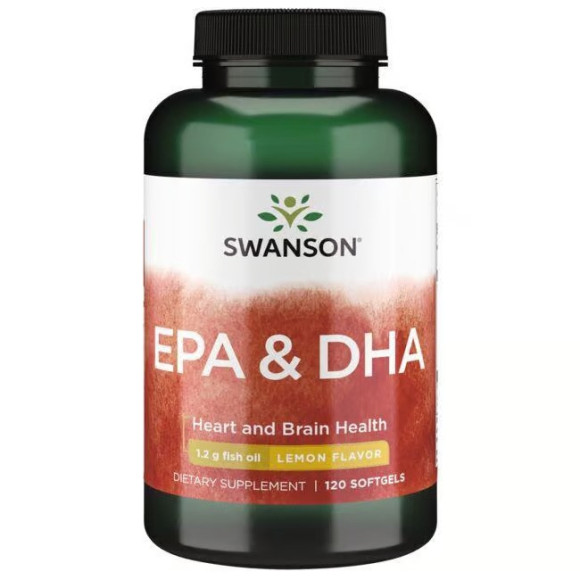 Swanson EPA & DHA 120 sgels (lemon flavor)